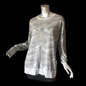 Old Navy Women’s XS Oversized Tunic Crew Neck Sweatshirt Grey Beige